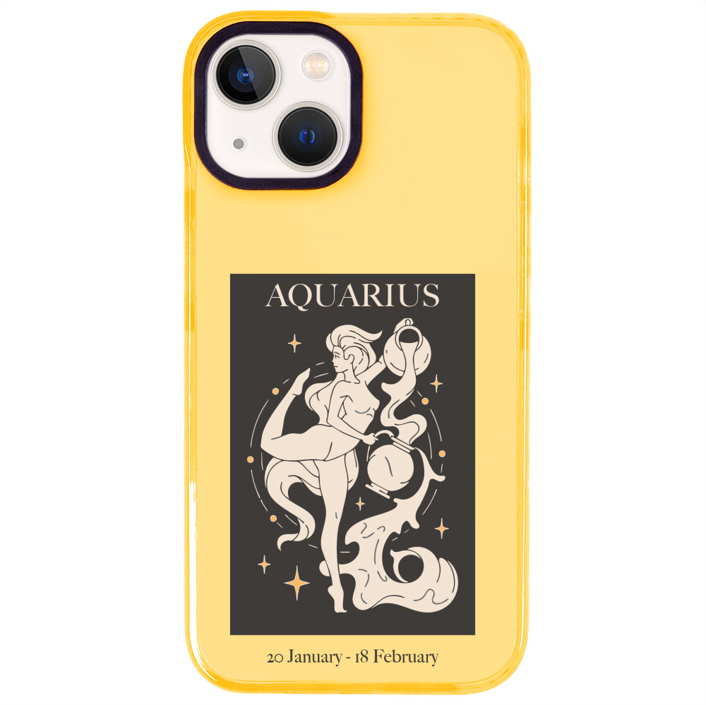iPhone 15 Kova Burcu History of Zodiac Telefon Kılıfı - Mango