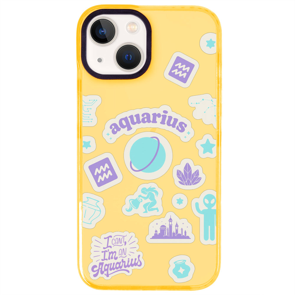 iPhone 15 Kova Burcu Sweet Rules Telefon Kılıfı - Mango