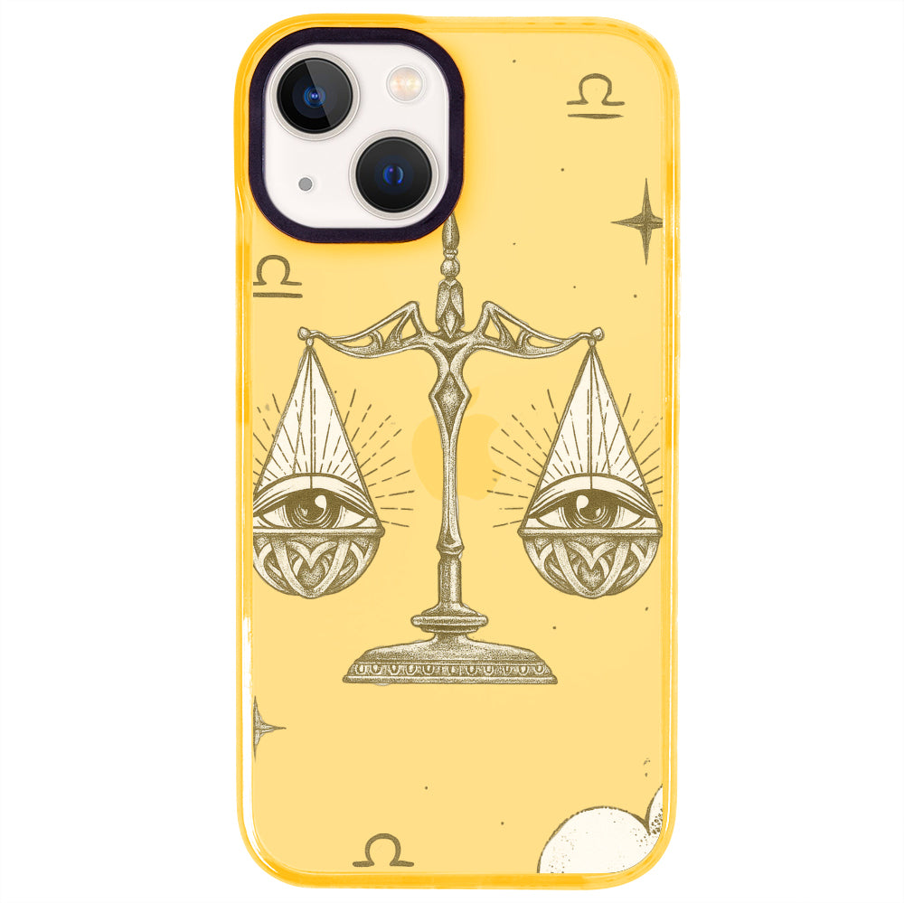 iPhone 15 Terazi Burcu Soft Stars Telefon Kılıfı - Mango