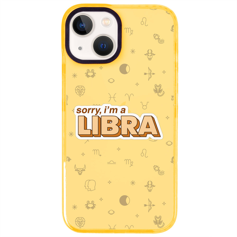 iPhone 15 Terazi Burcu Sorry Zodiac Telefon Kılıfı - Mango