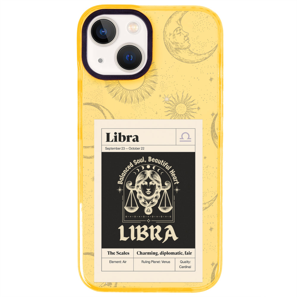 iPhone 15 Terazi Burcu Sticker Mode Telefon Kılıfı - Mango