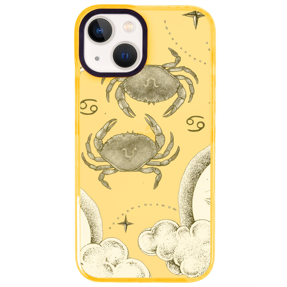 iPhone 15 Yengeç Burcu Soft Stars Telefon Kılıfı - Mango