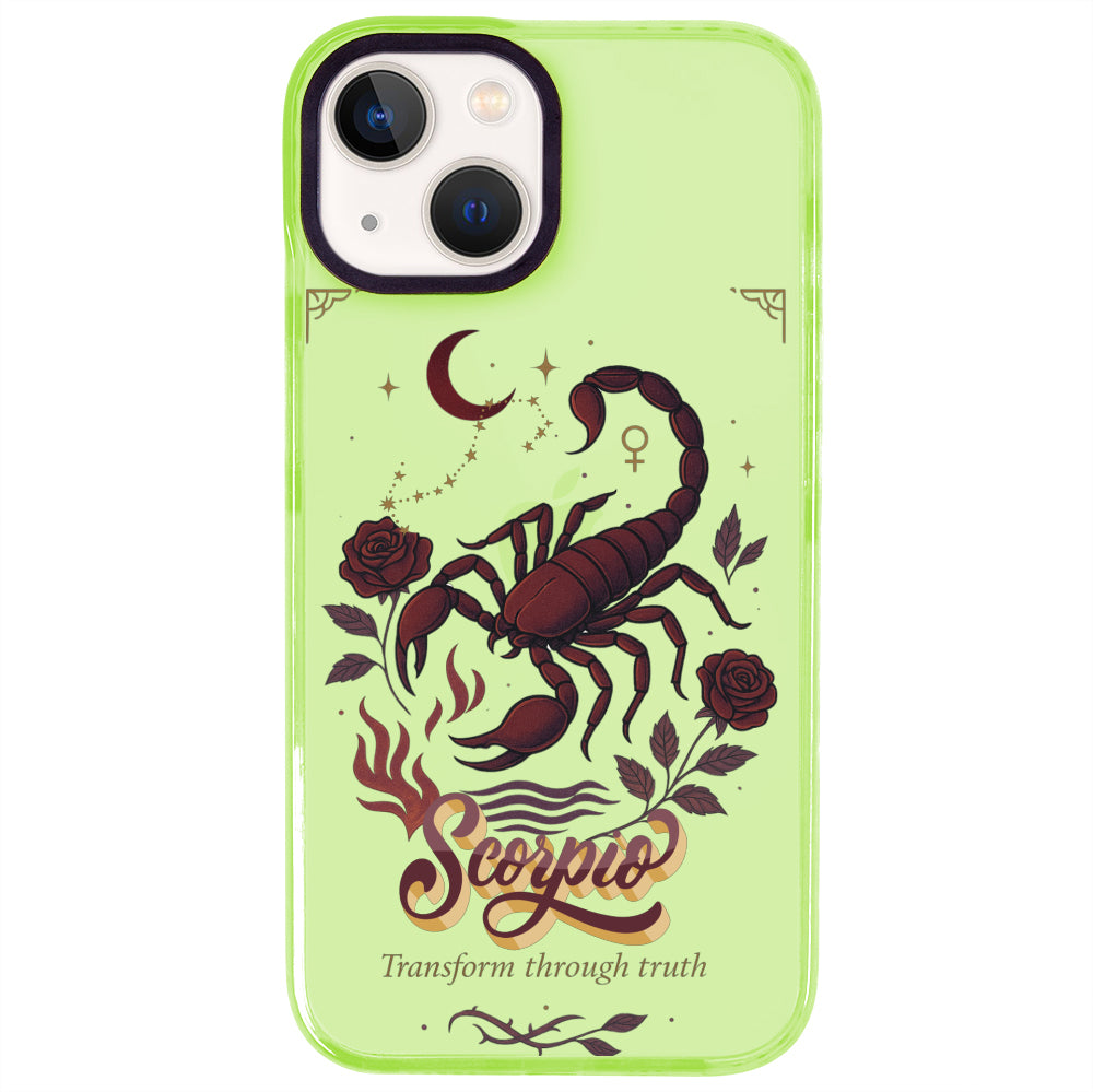 iPhone 15 Akrep Burcu Way of Aries Telefon Kılıfı - Yeşil