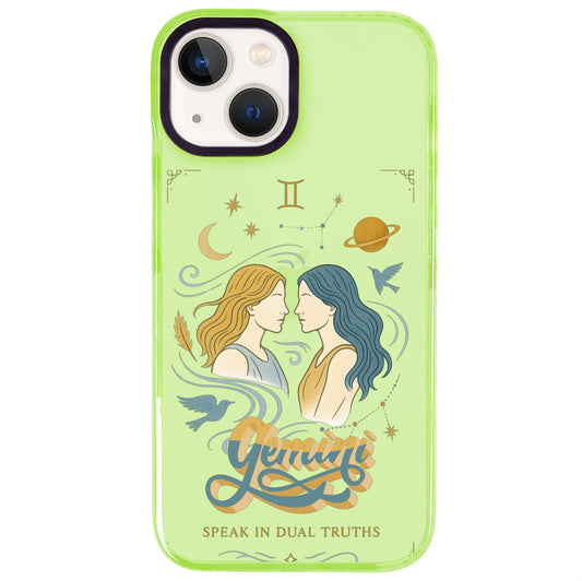 iPhone 15 İkizler Burcu Way of Aries Telefon Kılıfı - Yeşil