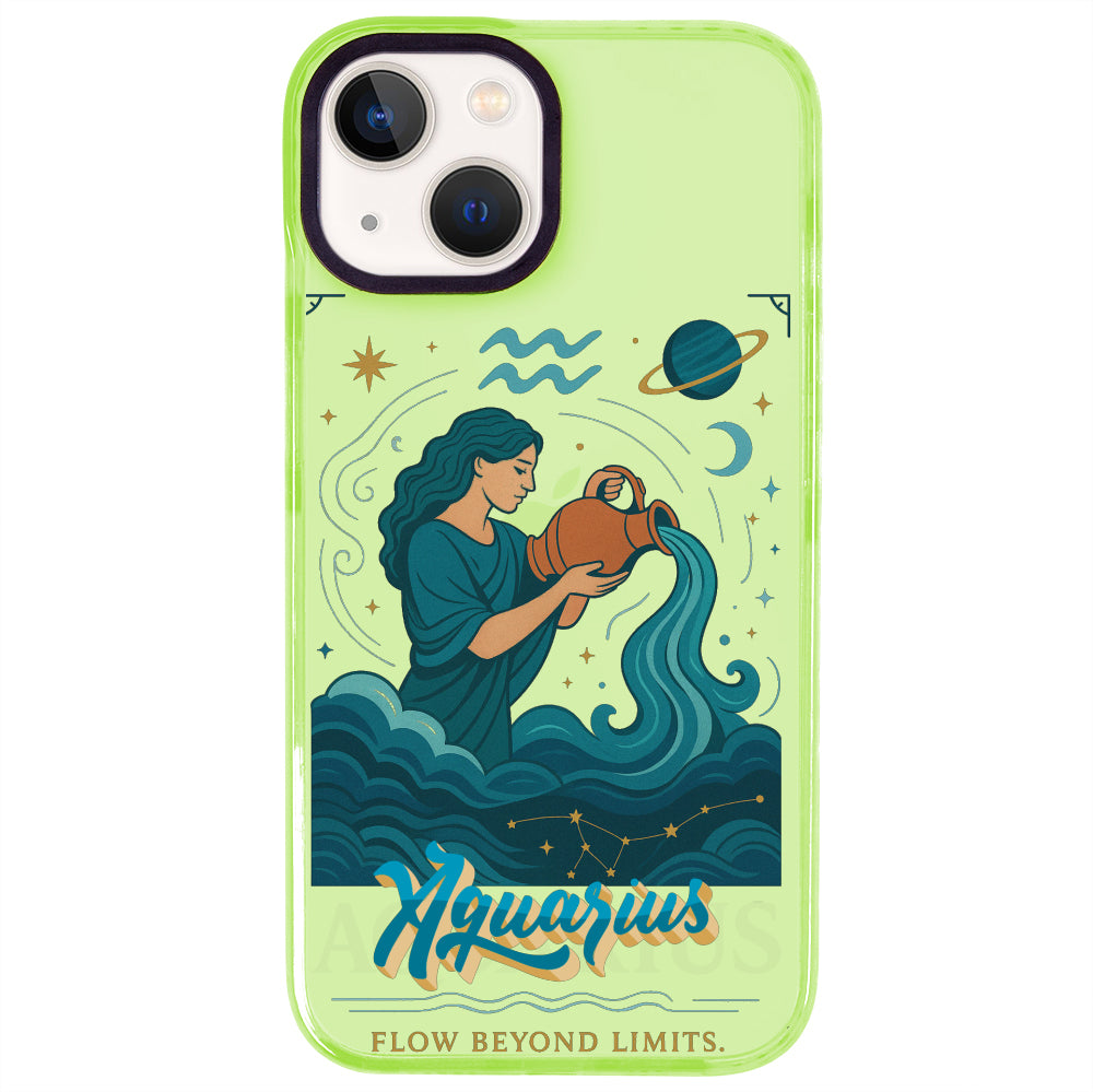 iPhone 15 Kova Burcu Way of Aries Telefon Kılıfı - Yeşil