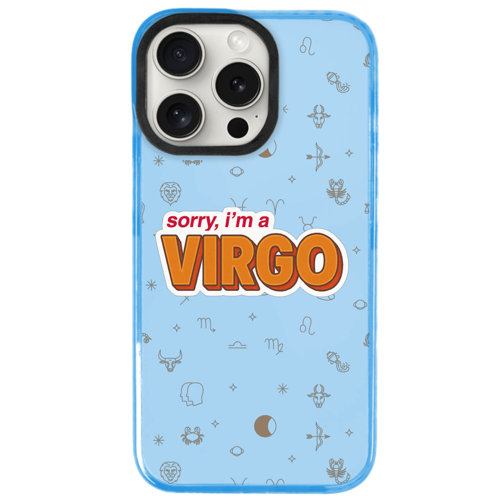 iPhone 15 Pro Başak Burcu Sorry Zodiac Telefon Kılıfı - Azure