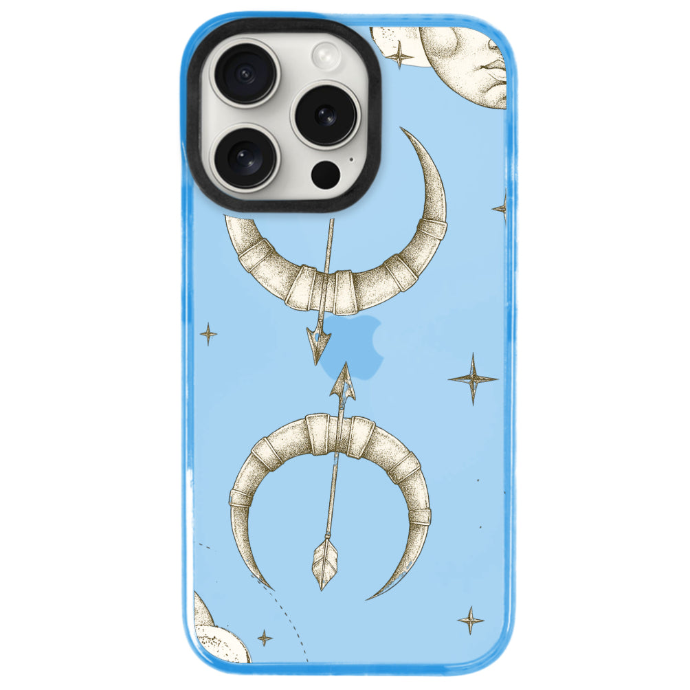 iPhone 15 Pro Yay Burcu Soft Stars Telefon Kılıfı - Azure