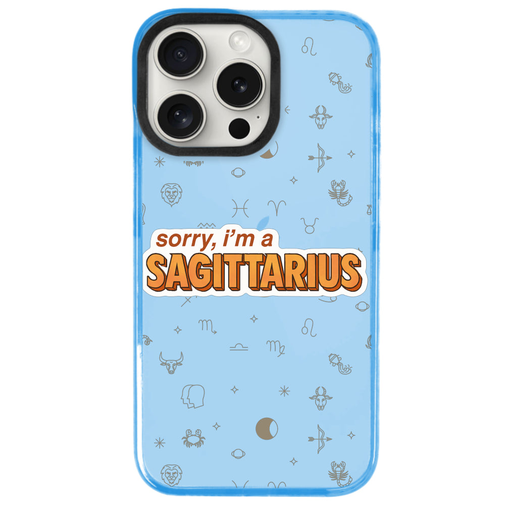 iPhone 15 Pro Yay Burcu Sorry Zodiac Telefon Kılıfı - Azure