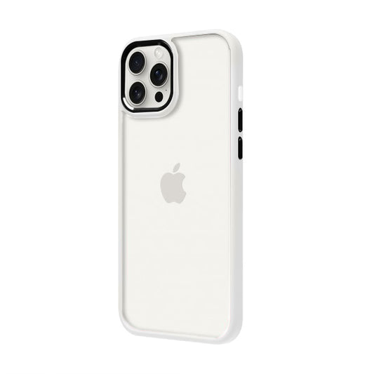 iPhone 15 Pro Max Renkli Lux Basic Beyaz Telefon Kılıfı