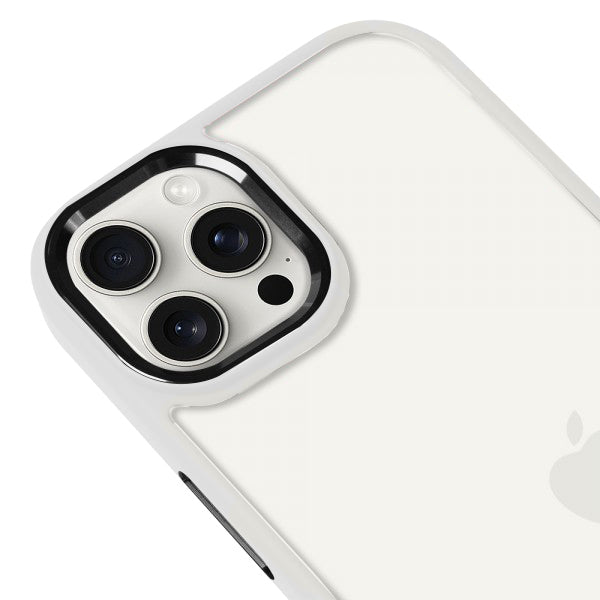iPhone 15 Pro Max Renkli Lux Basic Beyaz Telefon Kılıfı