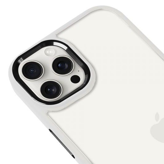 iPhone 15 Pro Max Renkli Lux Basic Beyaz Telefon Kılıfı