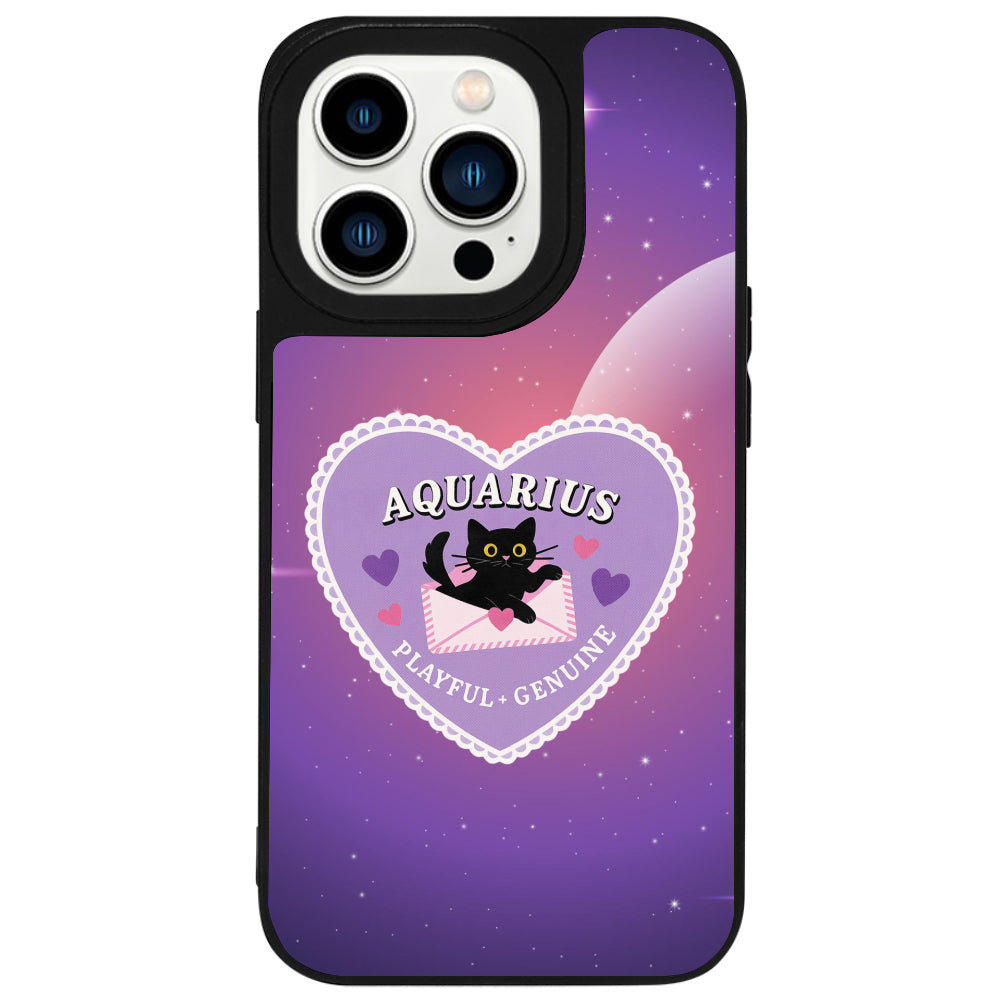 iPhone 15 Pro Kova Burcu Heart In Stars Telefon Kılıfı - Popsoketsiz