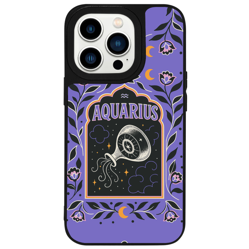 iPhone 15 Pro Kova Burcu Night Stars Telefon Kılıfı - Popsoketsiz