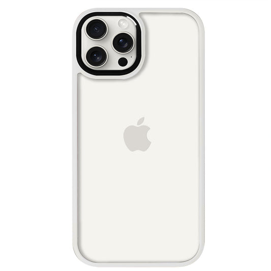 iPhone 15 Pro Max Renkli Lux Basic Beyaz Telefon Kılıfı