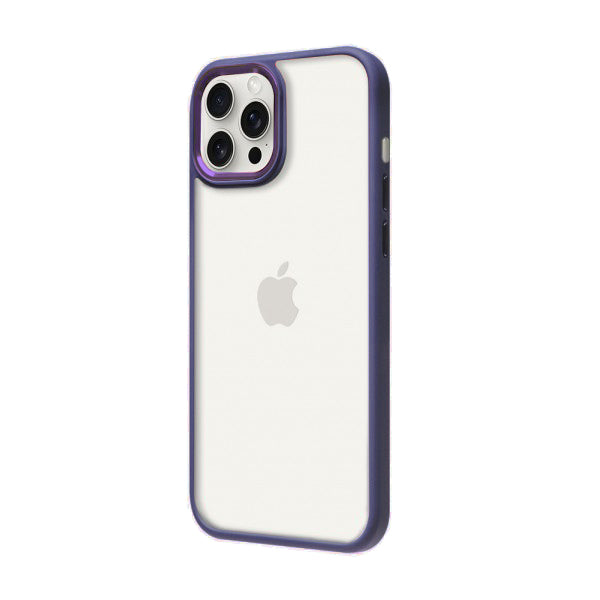 iPhone 15 Pro Max Renkli Lux Basic Mor Telefon Kılıfı