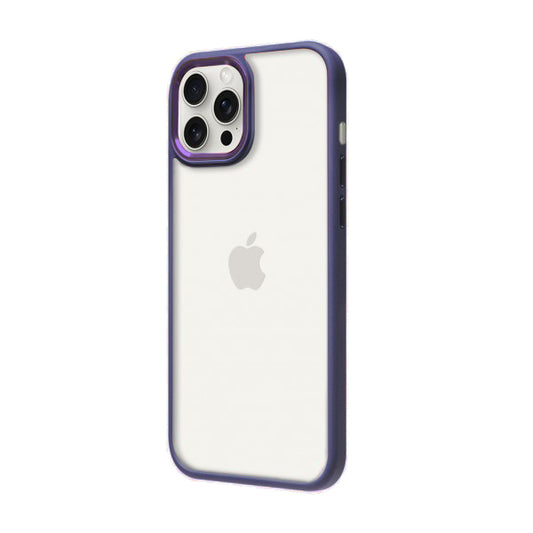iPhone 15 Pro Max Renkli Lux Basic Mor Telefon Kılıfı