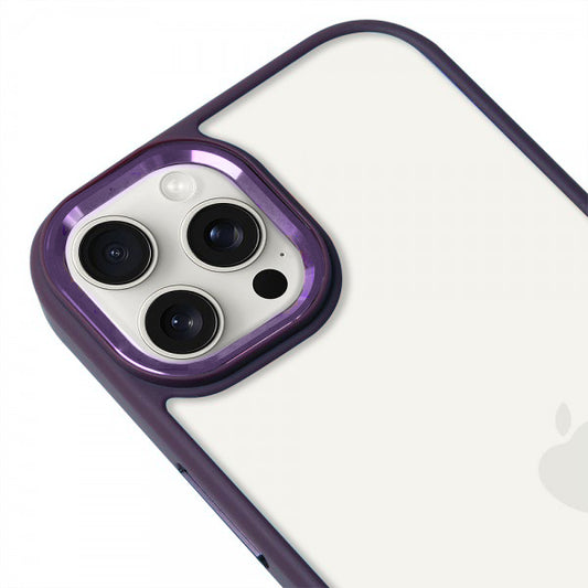 iPhone 15 Pro Max Renkli Lux Basic Mor Telefon Kılıfı