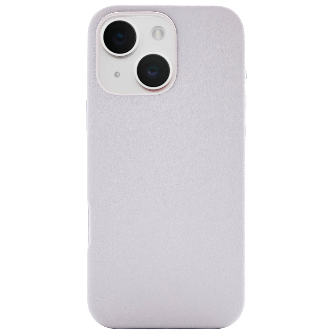 iPhone 15 Gizli Magsafeli Vegan Deri Telefon Kılıfı - Gri