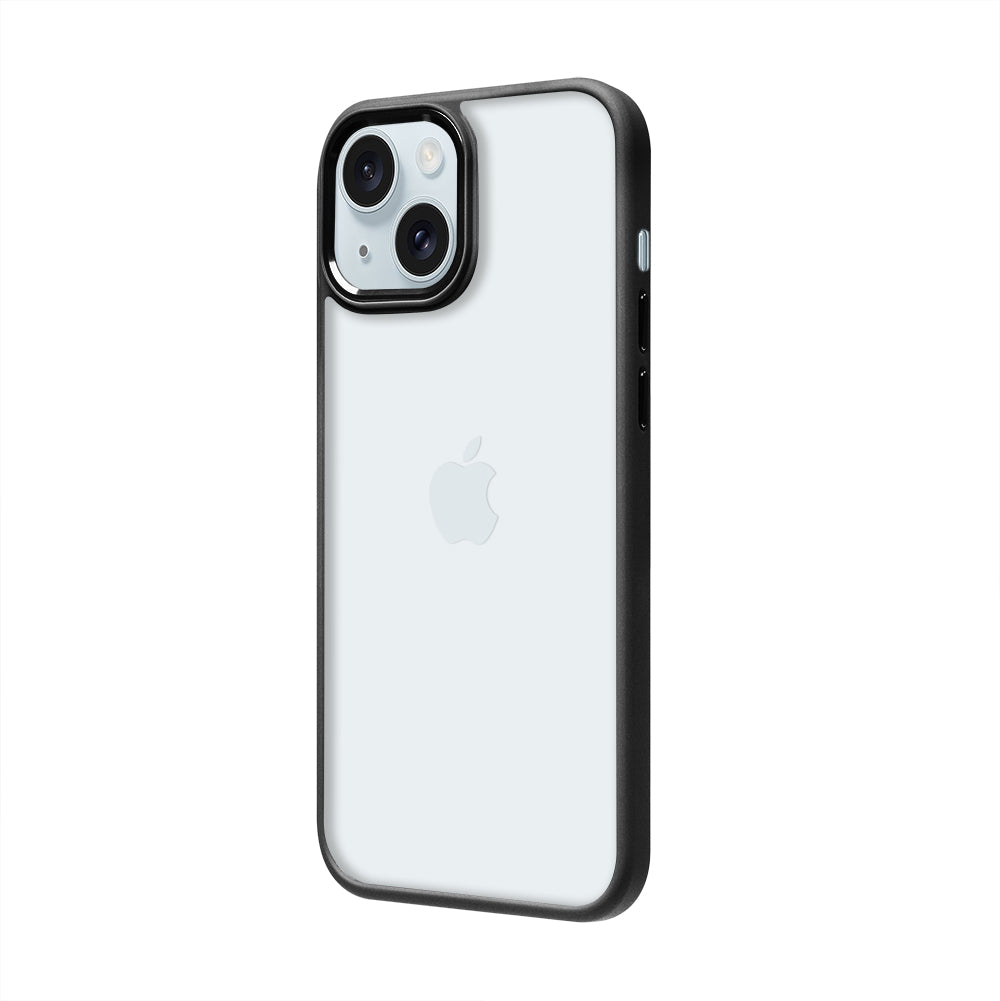 iPhone 15 Plus Renkli Lux Basic Siyah Telefon Kılıfı