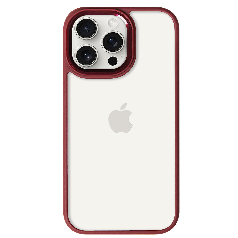 iPhone 15 Pro Renkli Lux Basic Kırmızı Telefon Kılıfı