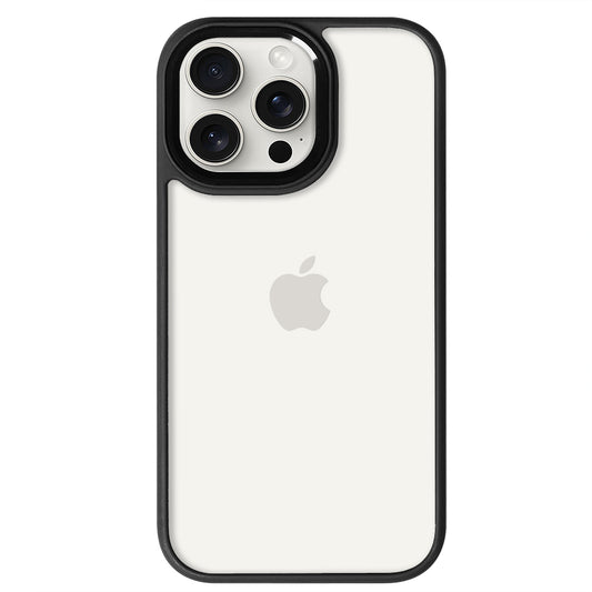 iPhone 15 Pro Renkli Lux Basic Siyah Telefon Kılıfı