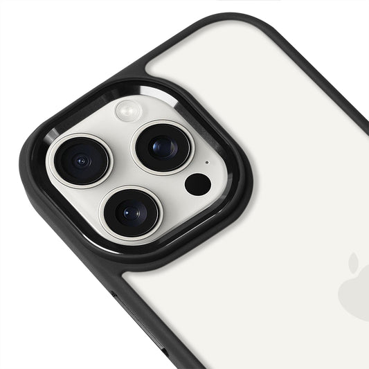 iPhone 15 Pro Max Renkli Lux Basic Siyah Telefon Kılıfı