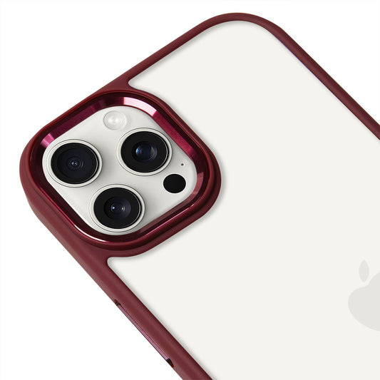 iPhone 15 Pro Max Renkli Lux Basic Kırmızı Telefon Kılıfı