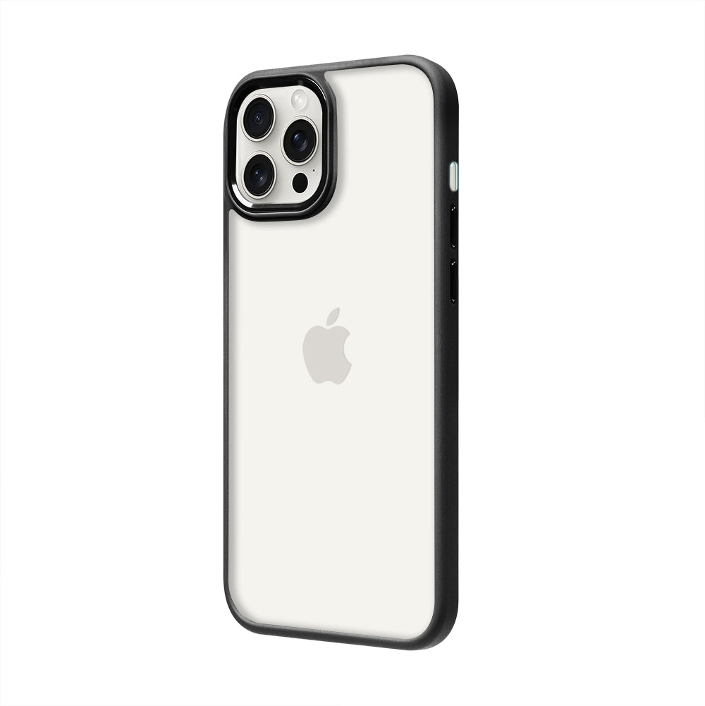 iPhone 15 Pro Max Renkli Lux Basic Siyah Telefon Kılıfı