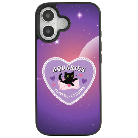 iPhone 16 Kova Burcu Heart In Stars Telefon Kılıfı - Popsoketsiz