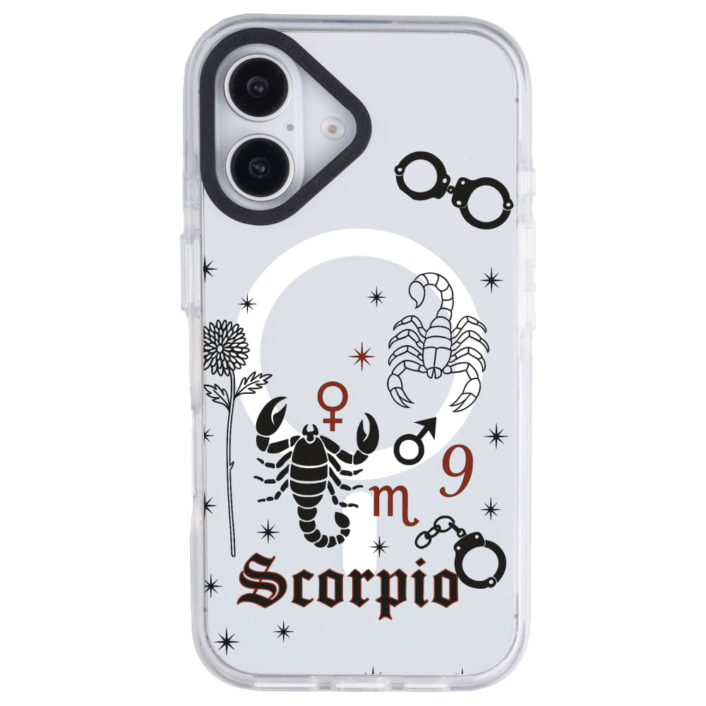 iPhone 16 Akrep Burcu The Emperor Telefon Kılıfı - Beyaz