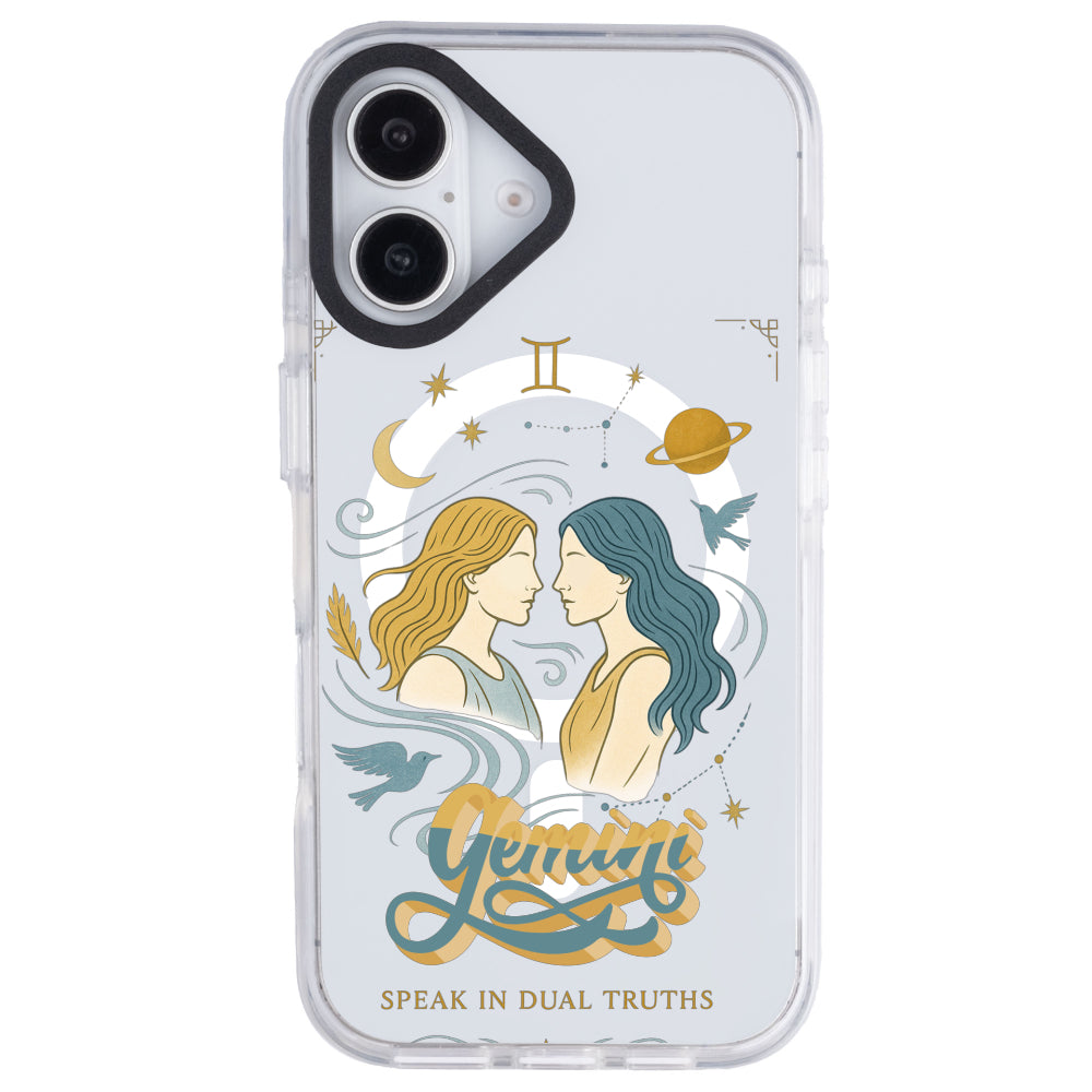 iPhone 16 İkizler Burcu Way of Aries Telefon Kılıfı - Beyaz