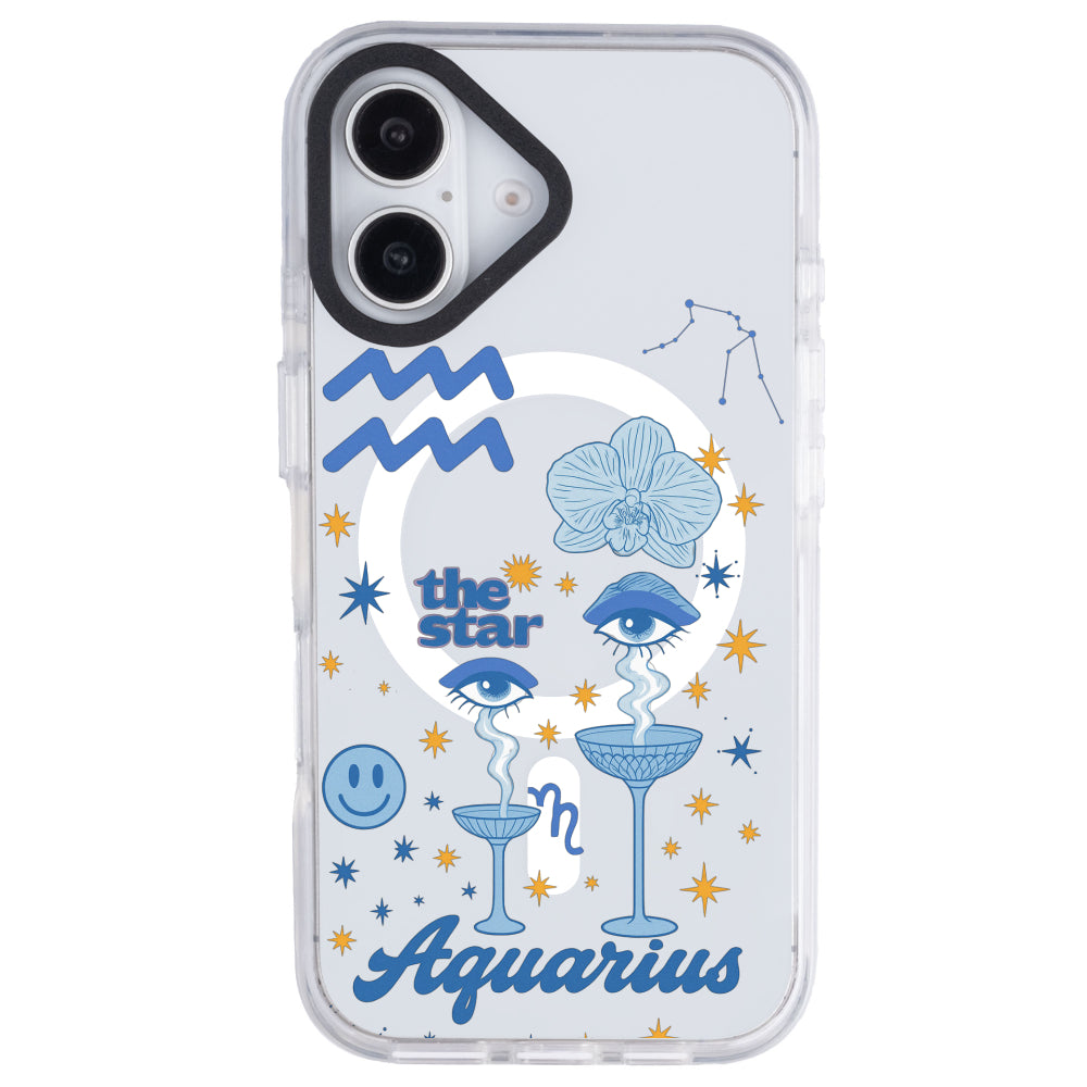 iPhone 16 Kova Burcu The Emperor Telefon Kılıfı - Beyaz