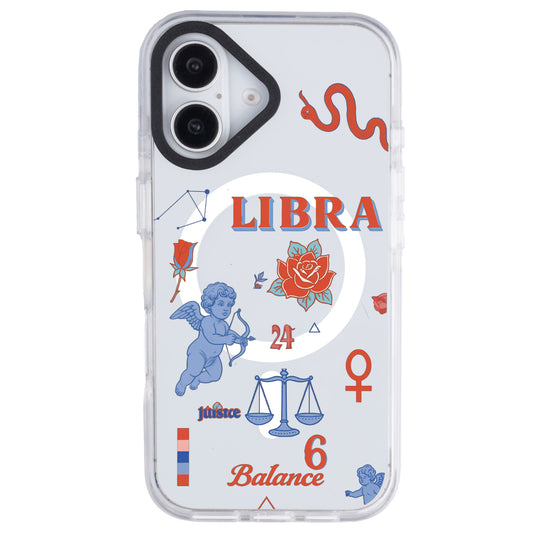 iPhone 16 Terazi Burcu The Emperor Telefon Kılıfı - Beyaz