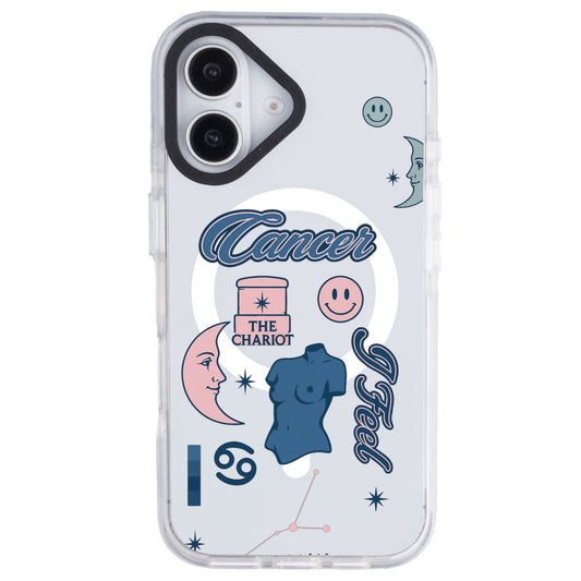 iPhone 16 Yengeç Burcu The Emperor Telefon Kılıfı - Beyaz