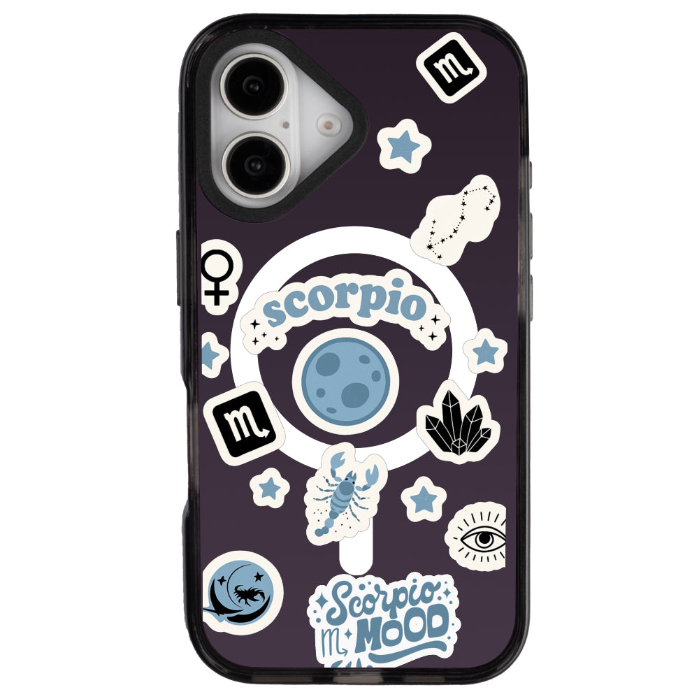 iPhone 16 Akrep Burcu Sweet Rules Telefon Kılıfı - Cool Black