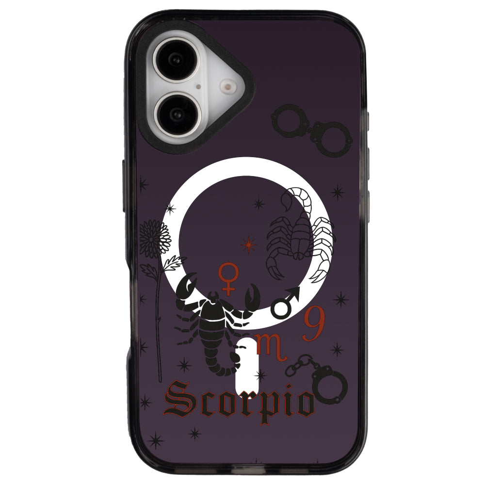 iPhone 16 Akrep Burcu The Emperor Telefon Kılıfı - Cool Black