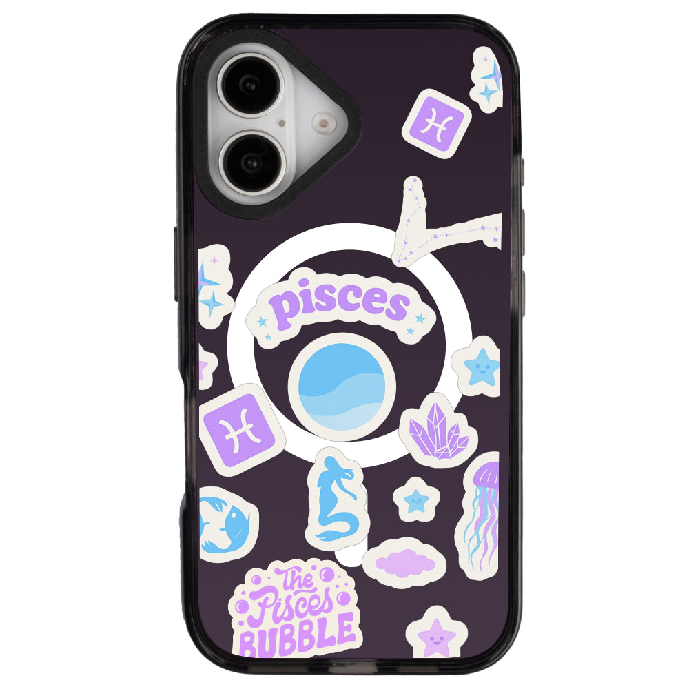 iPhone 16 Balık Burcu Sweet Rules Telefon Kılıfı - Cool Black