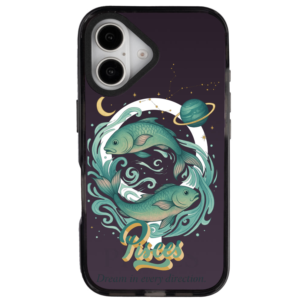 iPhone 16 Balık Burcu Way of Aries Telefon Kılıfı - Cool Black