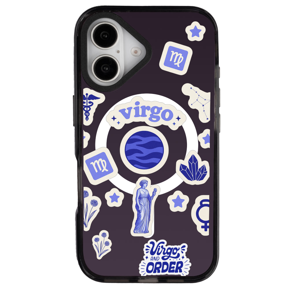 iPhone 16 Başak Burcu Sweet Rules Telefon Kılıfı - Cool Black