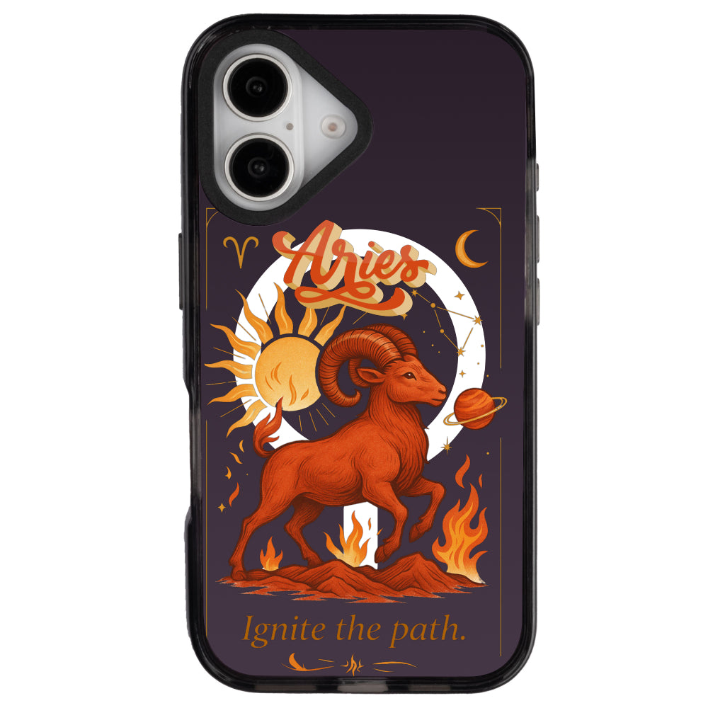 iPhone 16 Koç Burcu Way of Aries Telefon Kılıfı - Cool Black
