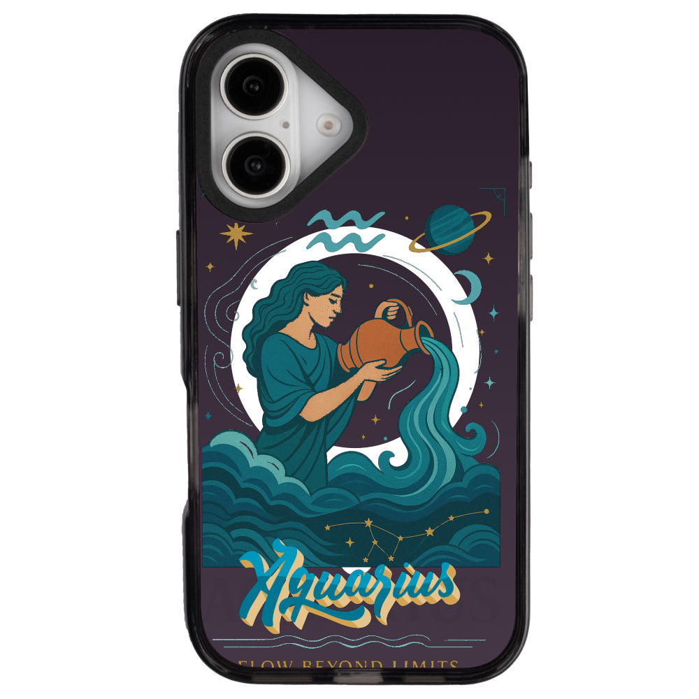 iPhone 16 Kova Burcu Way of Aries Telefon Kılıfı - Cool Black