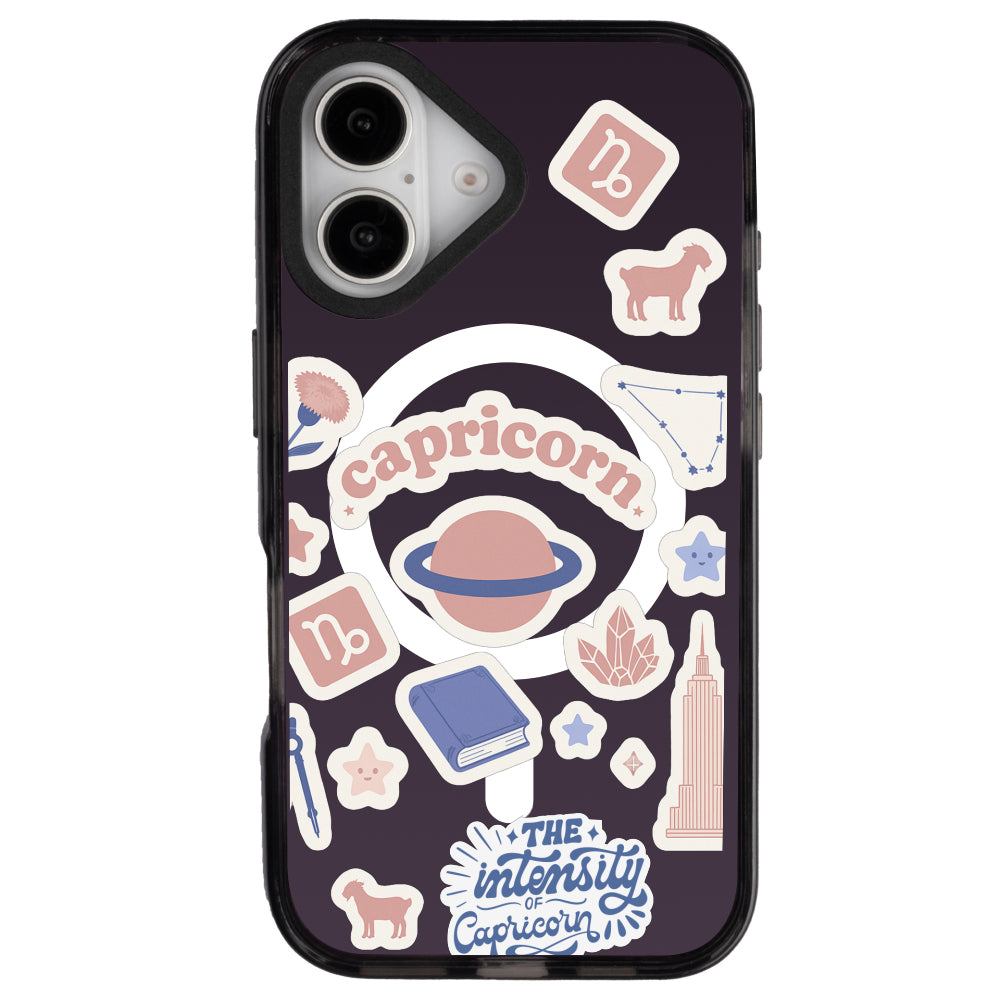 iPhone 16 Oğlak Burcu Sweet Rules Telefon Kılıfı - Cool Black
