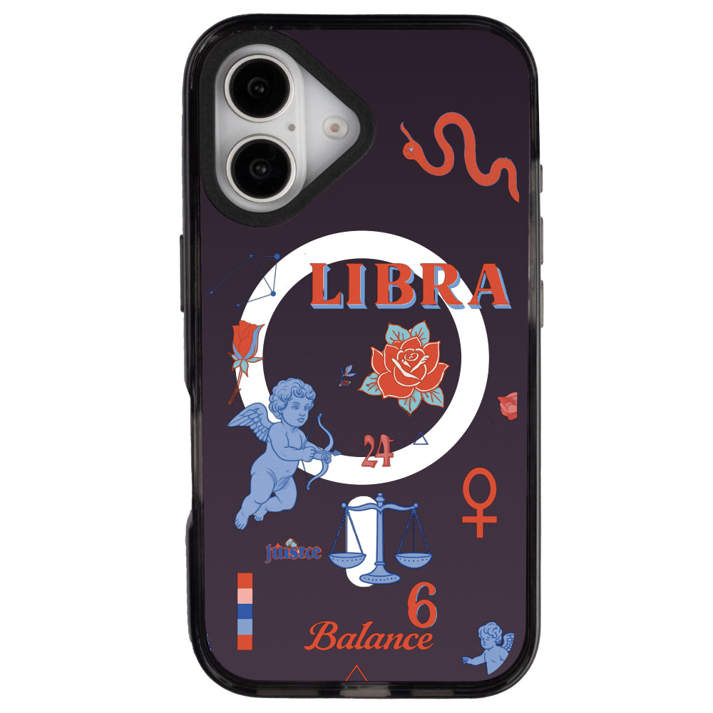 iPhone 16 Terazi Burcu The Emperor Telefon Kılıfı - Cool Black