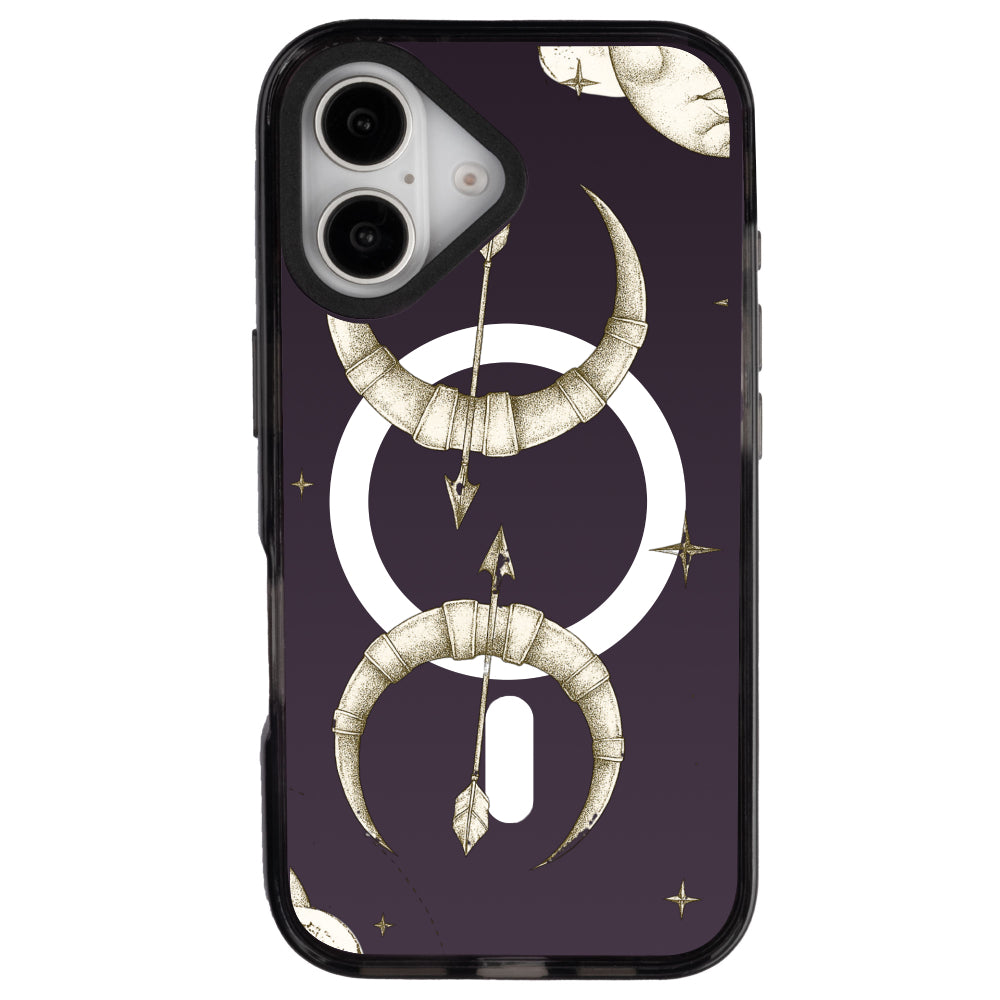 iPhone 16 Yay Burcu Soft Stars Telefon Kılıfı - Cool Black