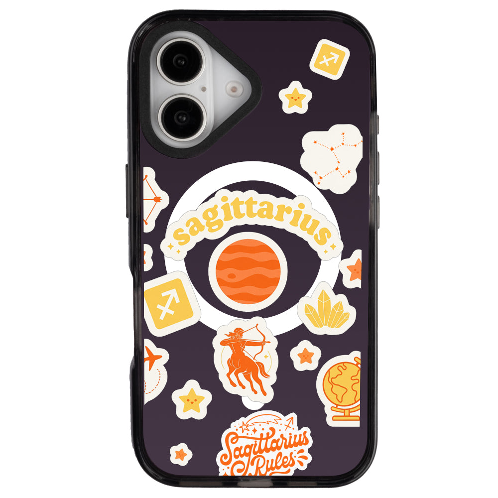 iPhone 16 Yay Burcu Sweet Rules Telefon Kılıfı - Cool Black