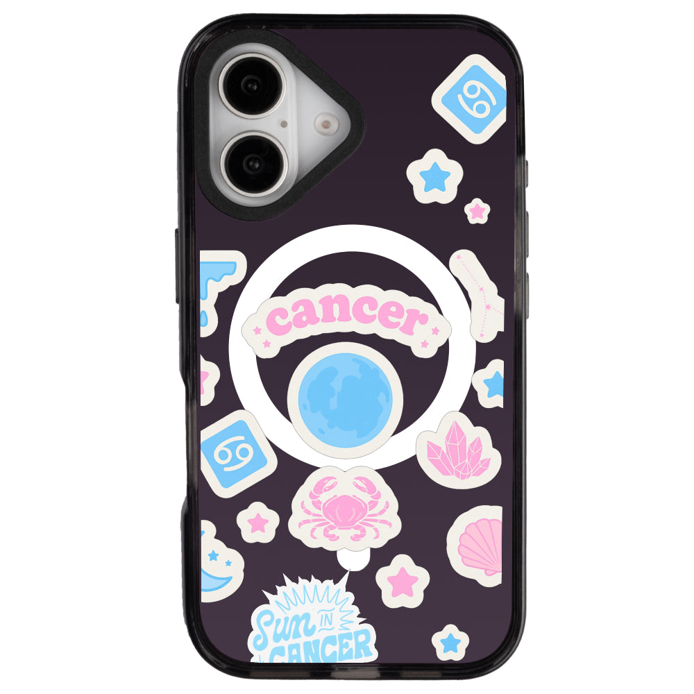 iPhone 16 Yengeç Burcu Sweet Rules Telefon Kılıfı - Cool Black