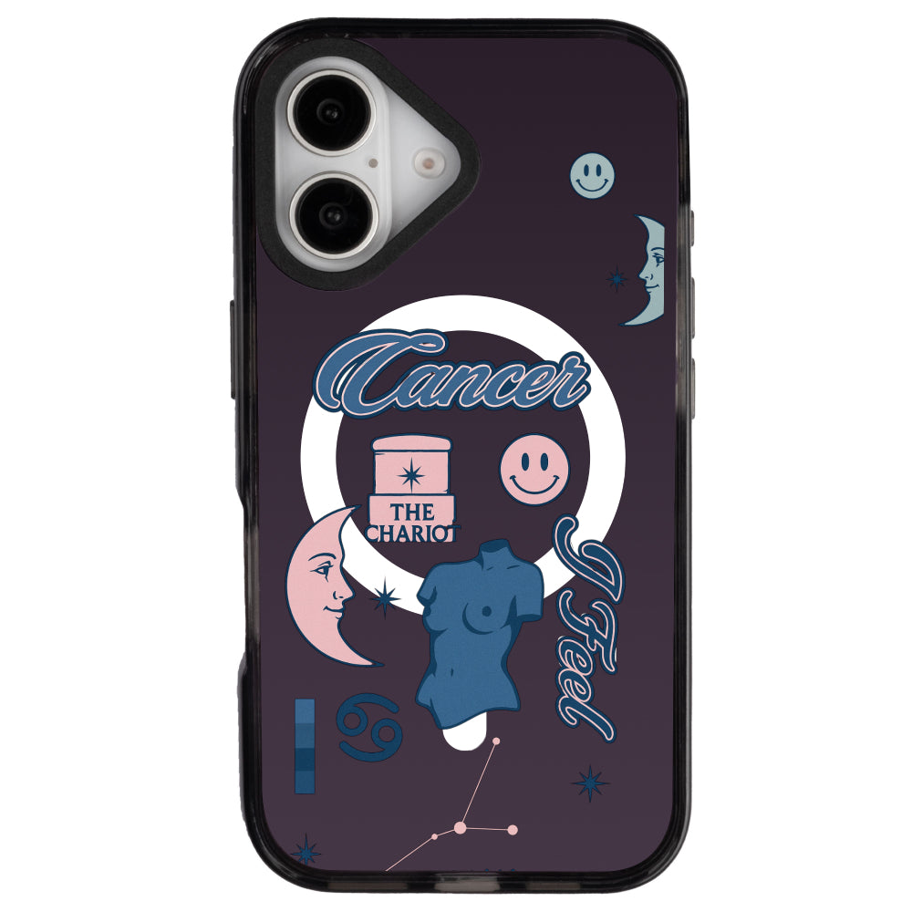 iPhone 16 Yengeç Burcu The Emperor Telefon Kılıfı - Cool Black