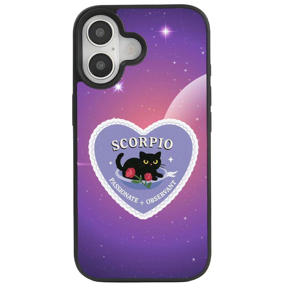 iPhone 16 Plus Akrep Burcu Heart In Stars Telefon Kılıfı - Popsoketsiz