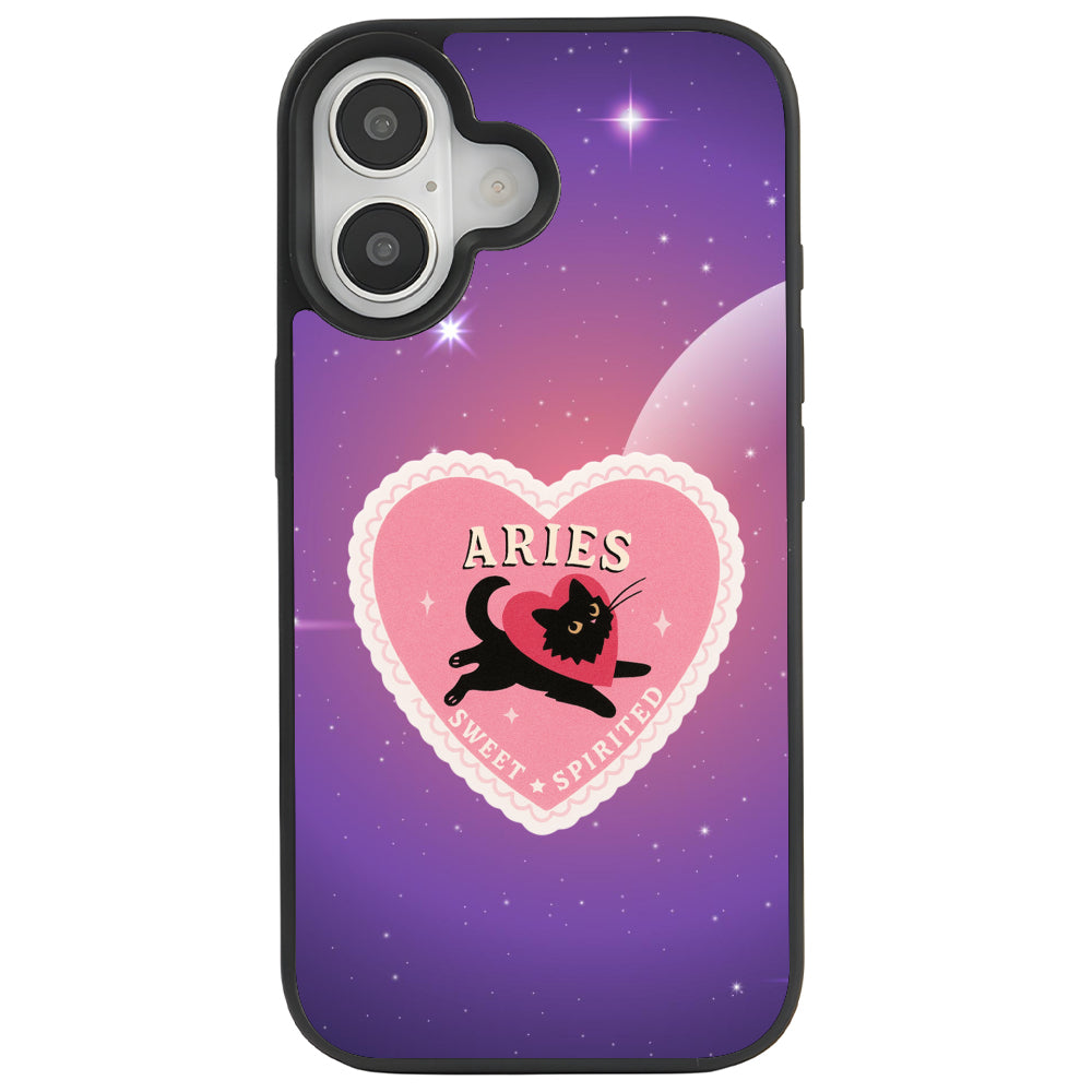 iPhone 16 Plus Koç Burcu Heart In Stars Telefon Kılıfı - Popsoketsiz