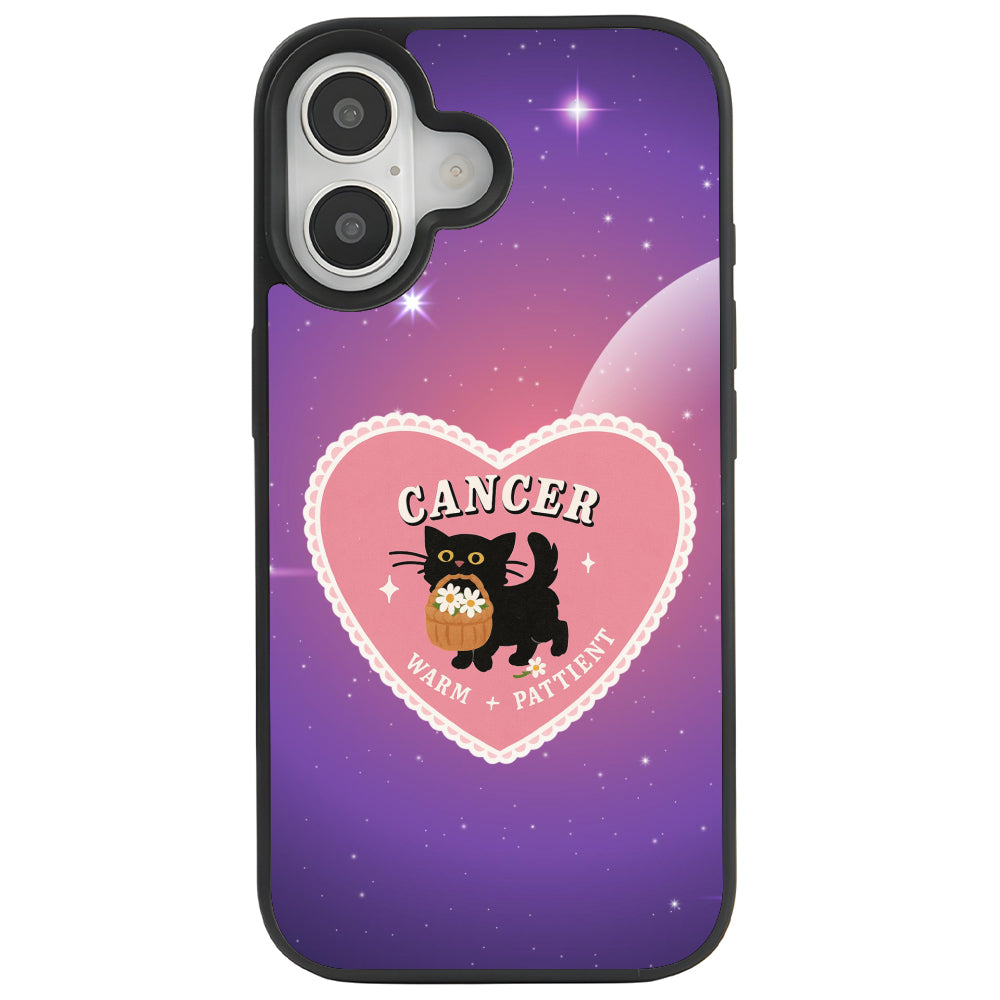 iPhone 16 Plus Yengeç Burcu Heart In Stars Telefon Kılıfı - Popsoketsiz